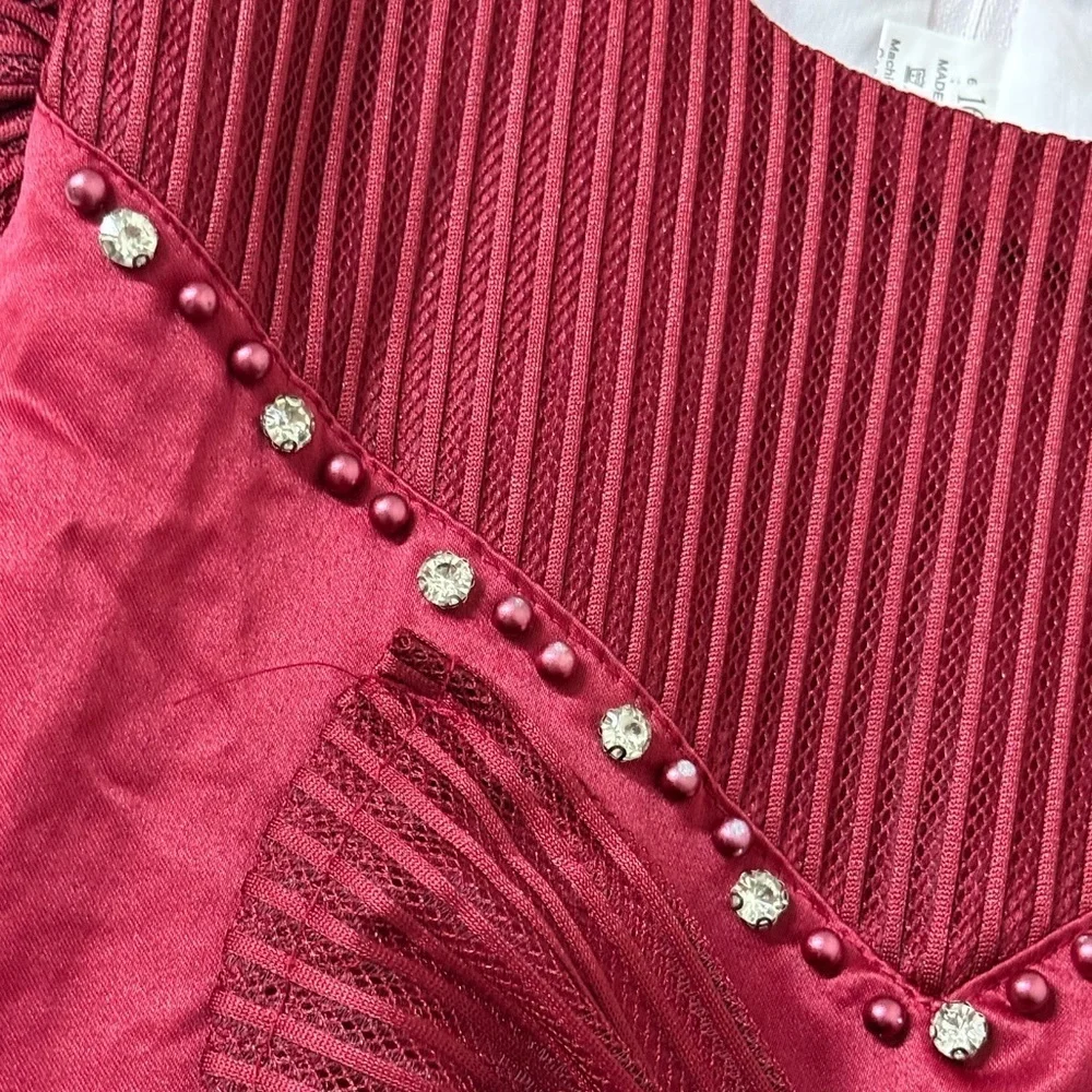 Elegant Kids Formal Dress in Rich Burgundy